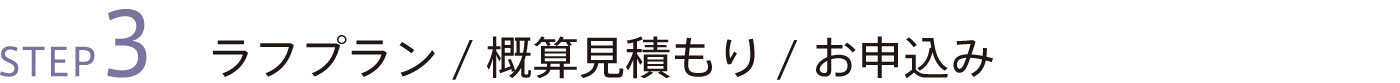 STEP3 プレゼンテーション/お見積もり 1週間?3週間